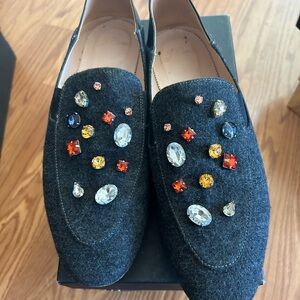 Jcrew jeweled flats. Size 10